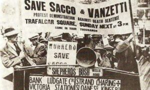 Sacco e Vanzetti protesta