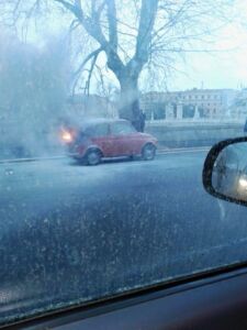Lungotevere Marzio auto in fiamme 2