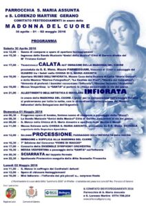 Programma Infiorata di Gerano