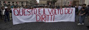 Rome, student rally against budget bill