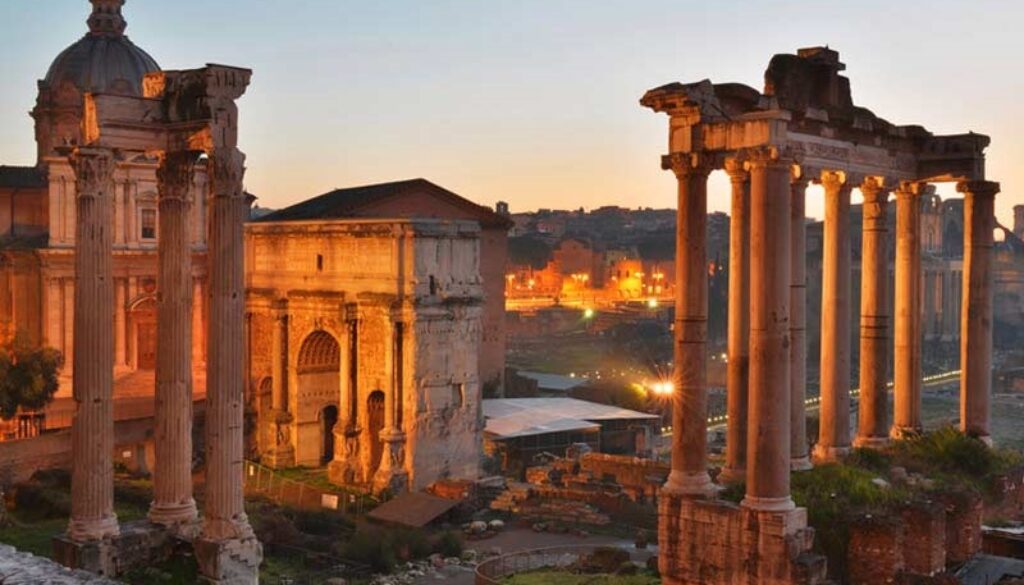 inaugurazione nuova illuminazione a Fori Imperiali il 21 aprile