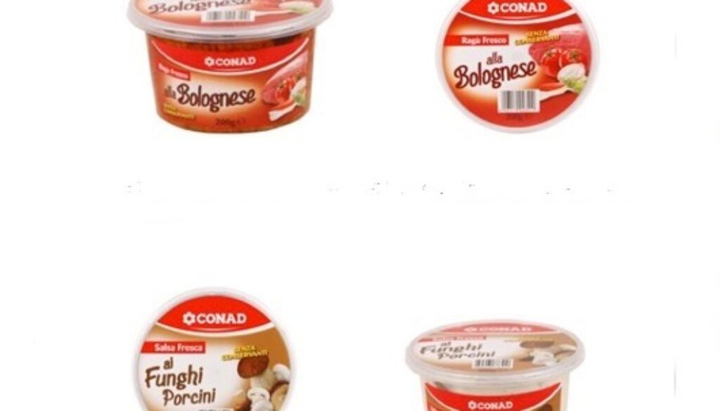 ritirati dai supermercati Conad sughi pronti per presenza glutine