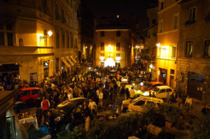 controlli dei Carabinieri nella movida di Trastevere