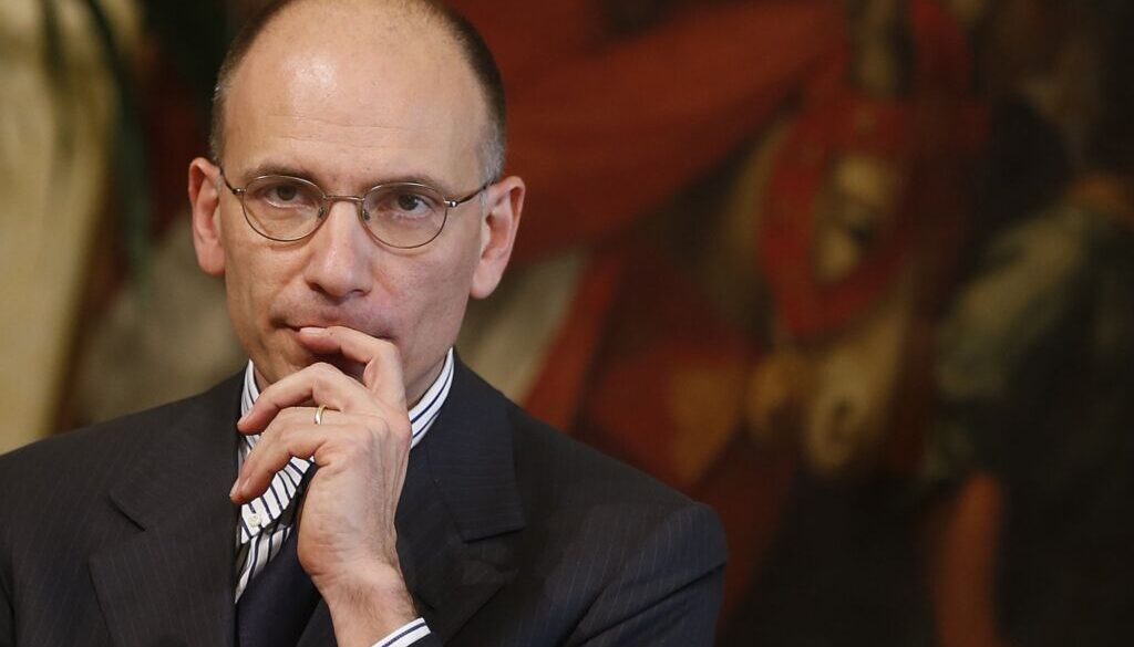 Italy's Prime Minister Letta listens to a reporter's questions during a joint news conference with Gurria, secretary-general of the Organisation for Economic Co-operation and Development (OECD)  at Chigi Palace in Rome