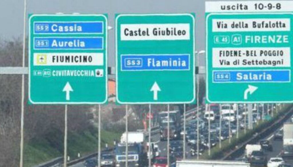 incidente sul GRA altezza via della Bufalotta