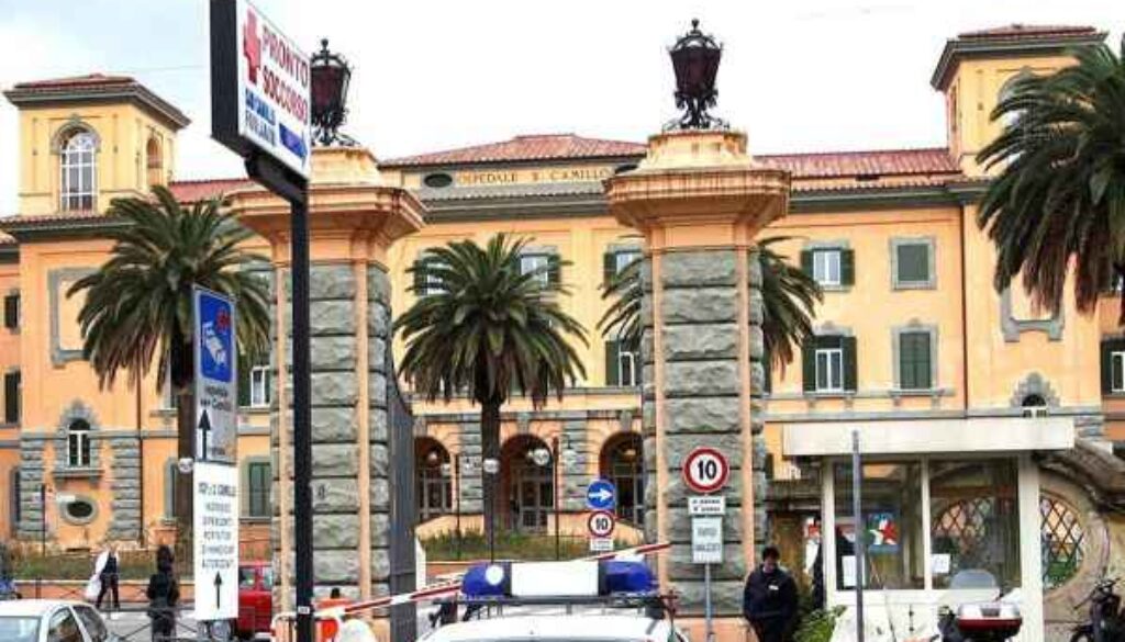 ruba cavi elettrici da un edificio del San Camillo
