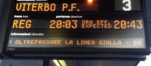treno della linea Roma-Viterbo sbaglia binario treno della linea Roma-Viterbo sbaglia binario