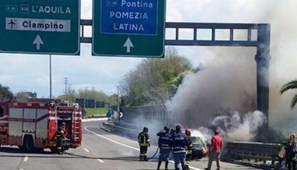 incendio danneggia cavi elettrici sul GRA tra gli svincoli Magliana e Ardeatina