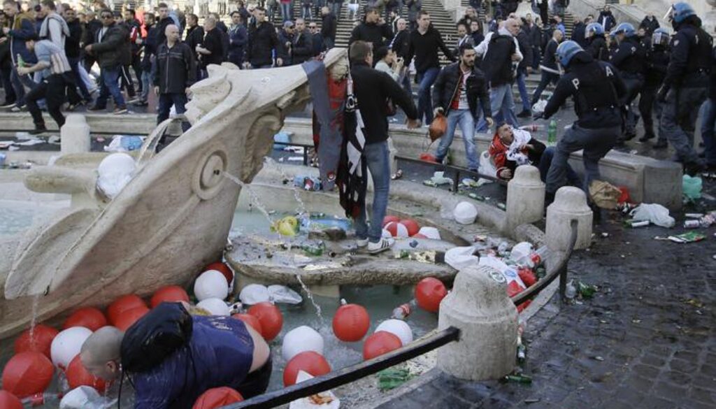 incidenti Roma-Feyenoord