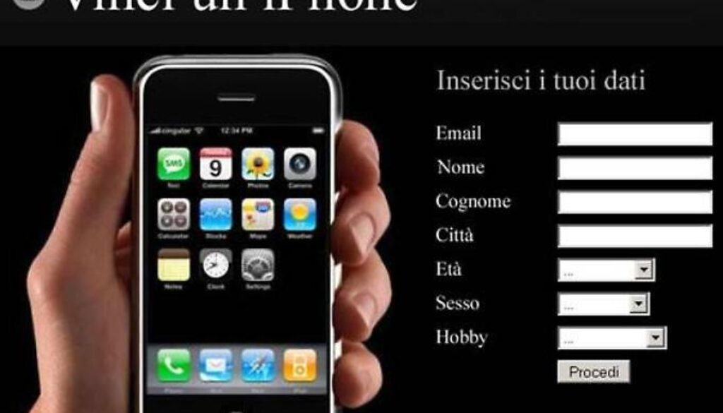 truffa dell'email che fa vincere un iPhone