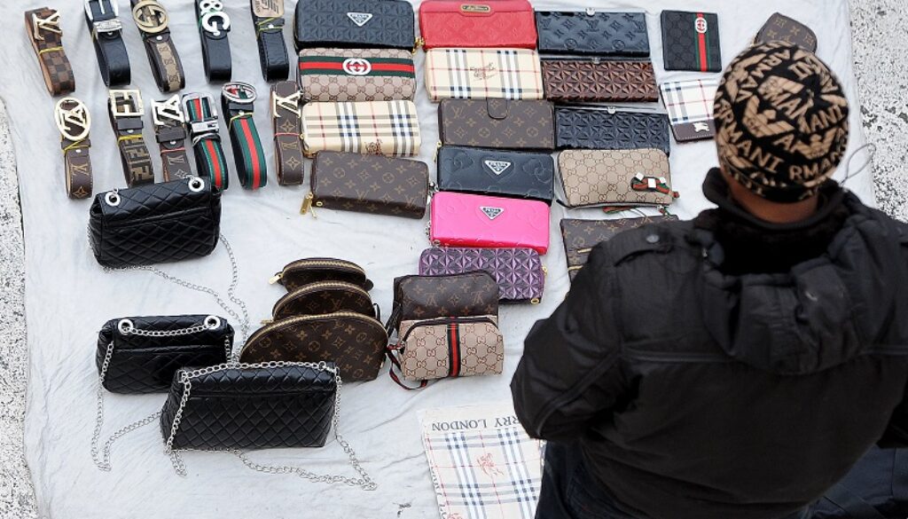 An unidentified vendor display fake desi
