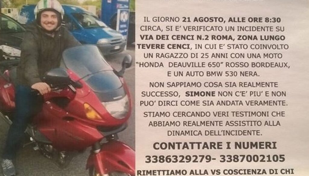 incidente su via dei cenci