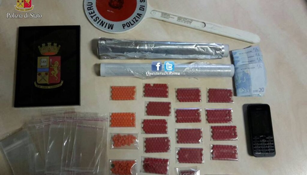 Sequestrate 900 pasticche di Yaba sulla Casilina