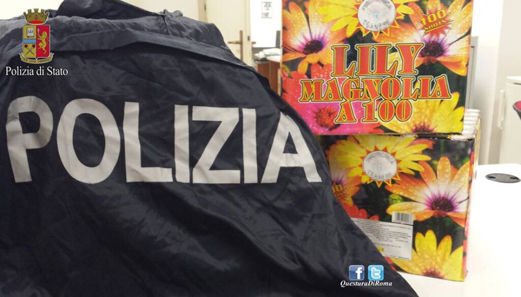 Fuochi d'artificio illegali in un negozio di Valmontone