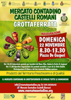 Inaugurazione del Mercato Contadino di Grottaferrata