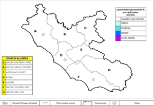 Bolletino meteo lazio della Protezione Civile