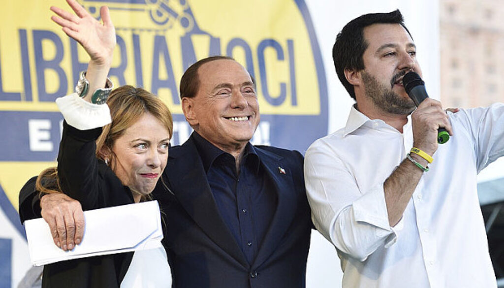 Berlusconi Meloni Salvini Bertolaso candidato Roma