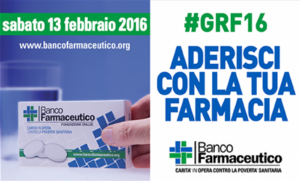 XVI Giornata di raccolta del farmaco sabato 13 febbraio