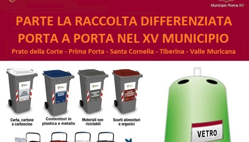 Municipio XV raccolta differenziata porta a porta