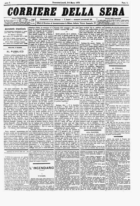 Corriere Della Sera Il Primo Numero Uscì Il 5 Marzo 1876 Newsgo 