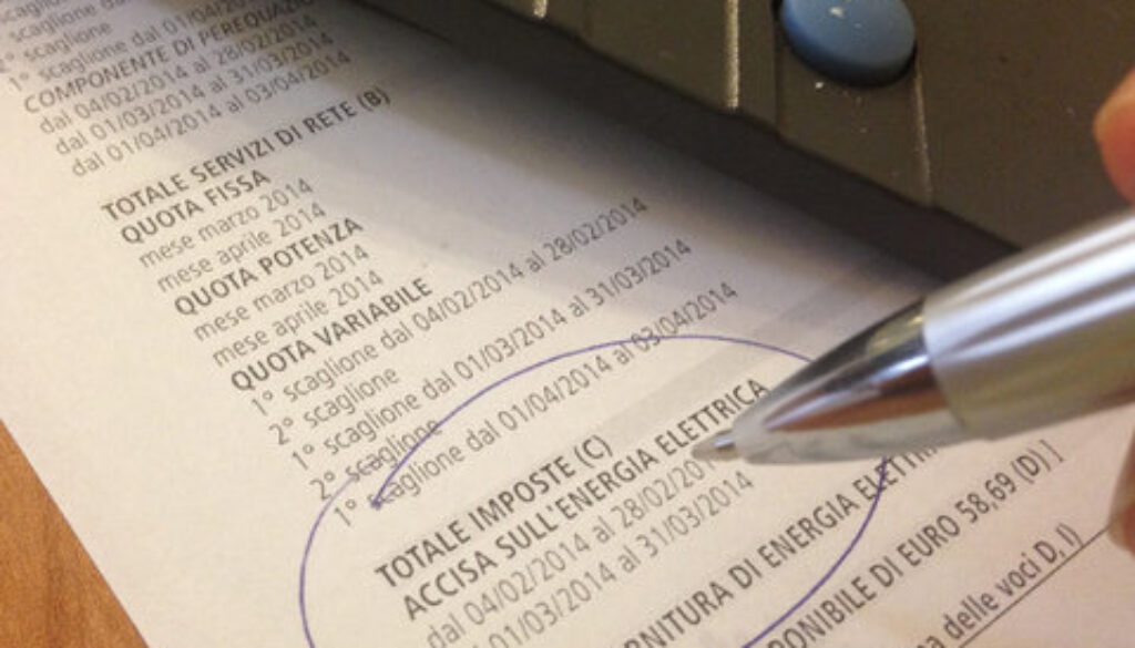 Iva non dovuta sulle bollette
