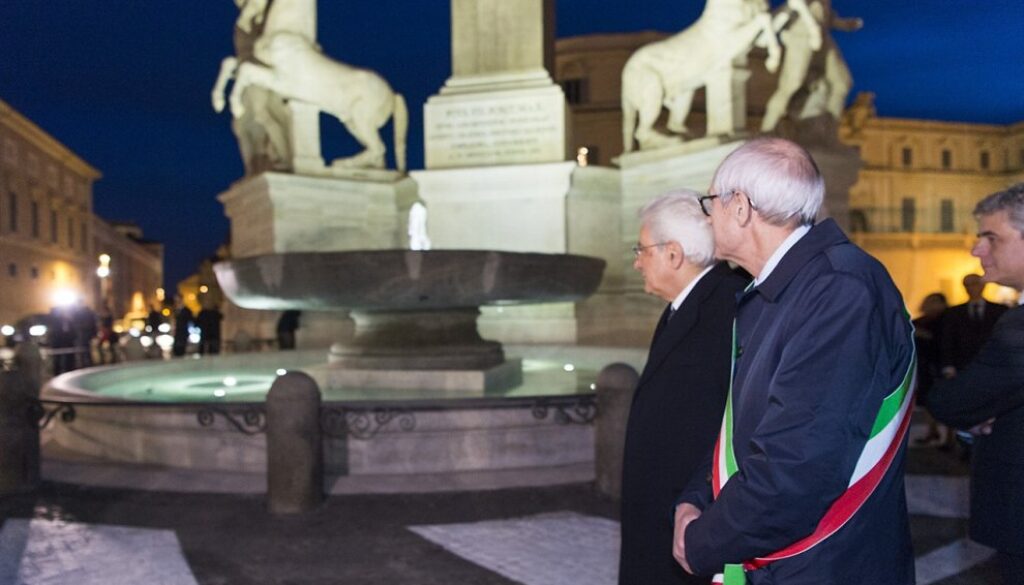 restauro fontana del Quirinale (foto dal sito del Quirinale)