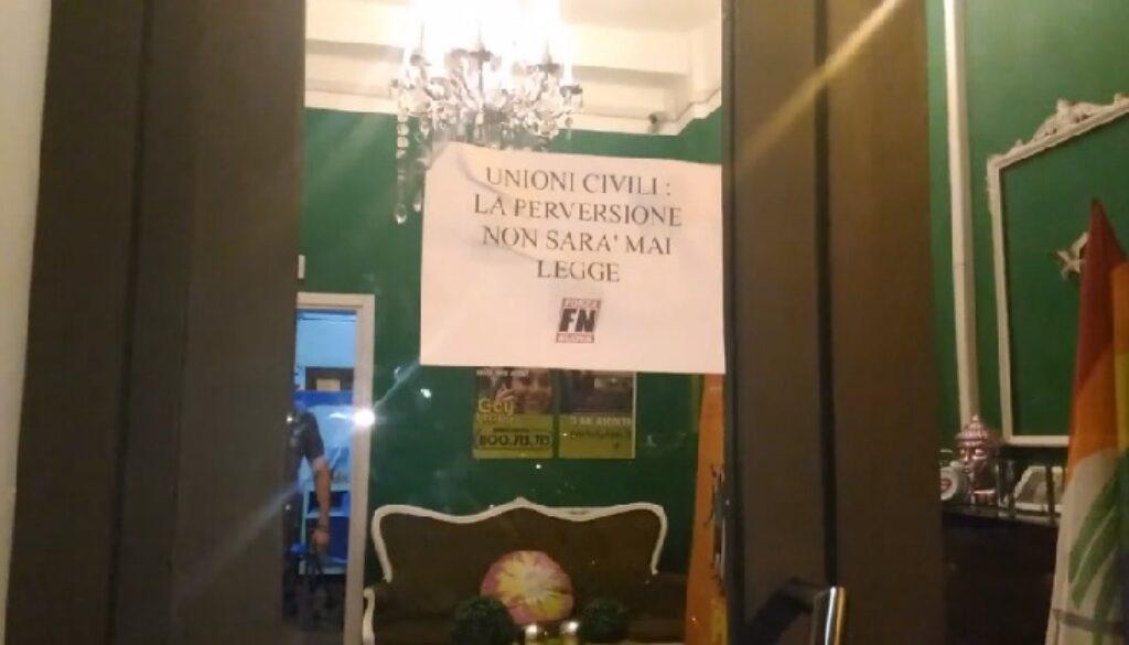 Forza Nuova blitz Gay Center