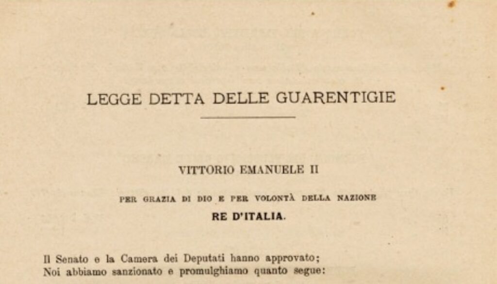 La legge delle guarentigie