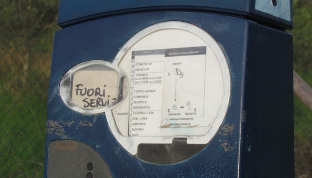 Parcometro rotto