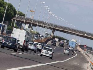 Incendio chiusa rampa GRA