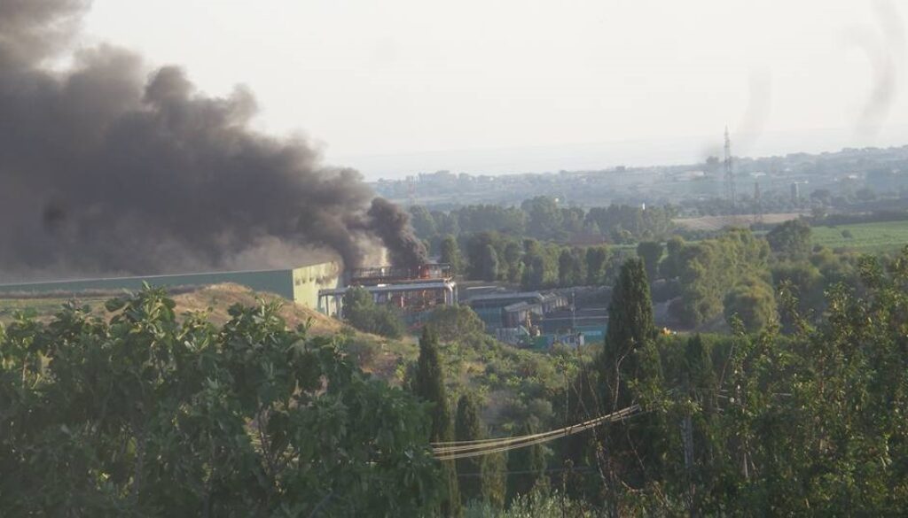 Incendio discarica Roncigliano