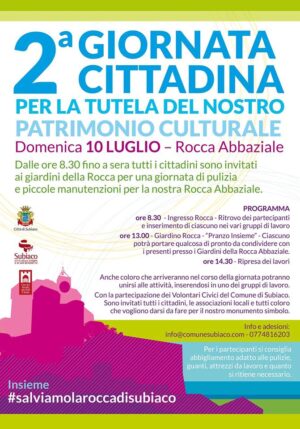 Subiaco giornata cittadina patrimonio