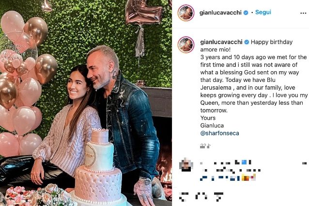 Gianluca Vacchi festeggia il compleanno di Sharon Fonseca, il primo da mamma - NewsGo